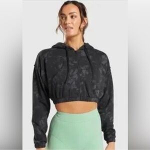 Gymshark KK fit Camouflage Cropped Hoodie